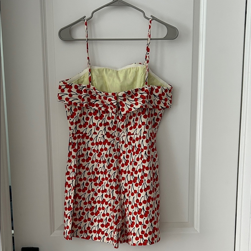 Corey Lynn Calter Cherry Patterned Strapless Romp… - image 5